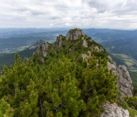 Hory s panorámou a zeleňou.
